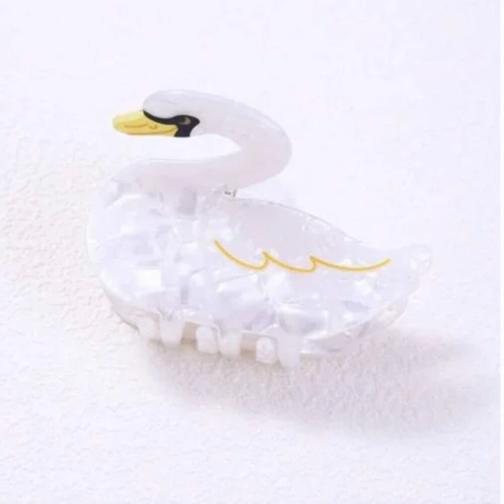 ⭐️❤️❤️ FREE Swan Bird Chic Glam Girly Modern Minimalist Dove Clip Hair Claw Clip